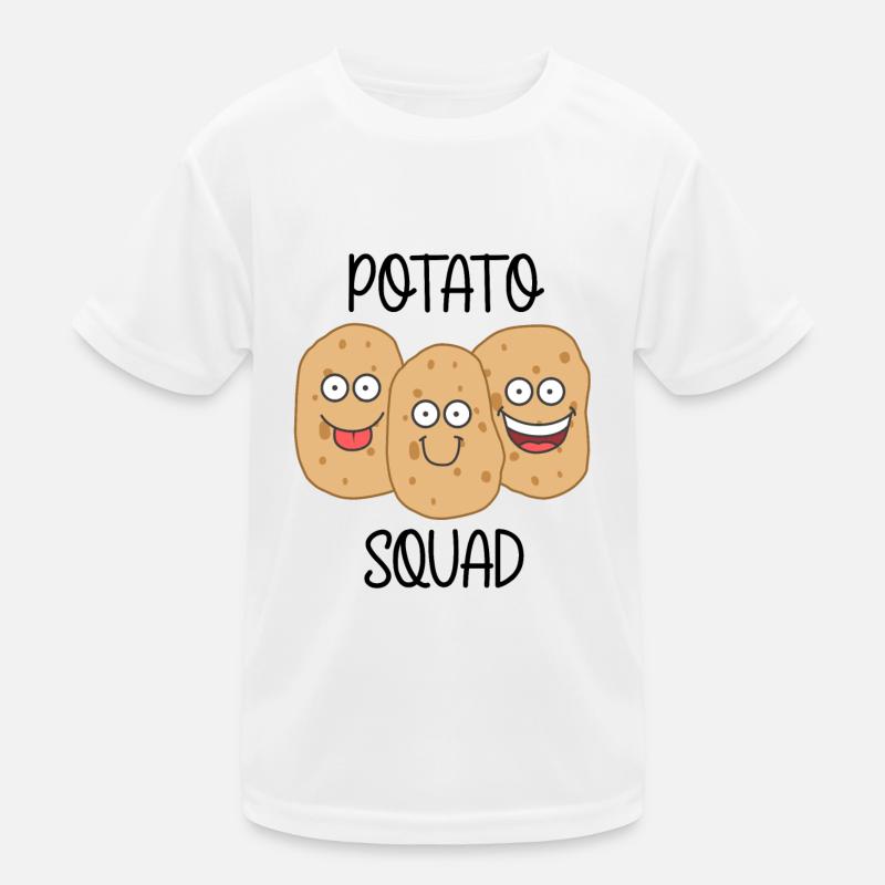 Potato Squad Ironisches Sprichwort „Gesunde Kinder Funktions-T-Shirt