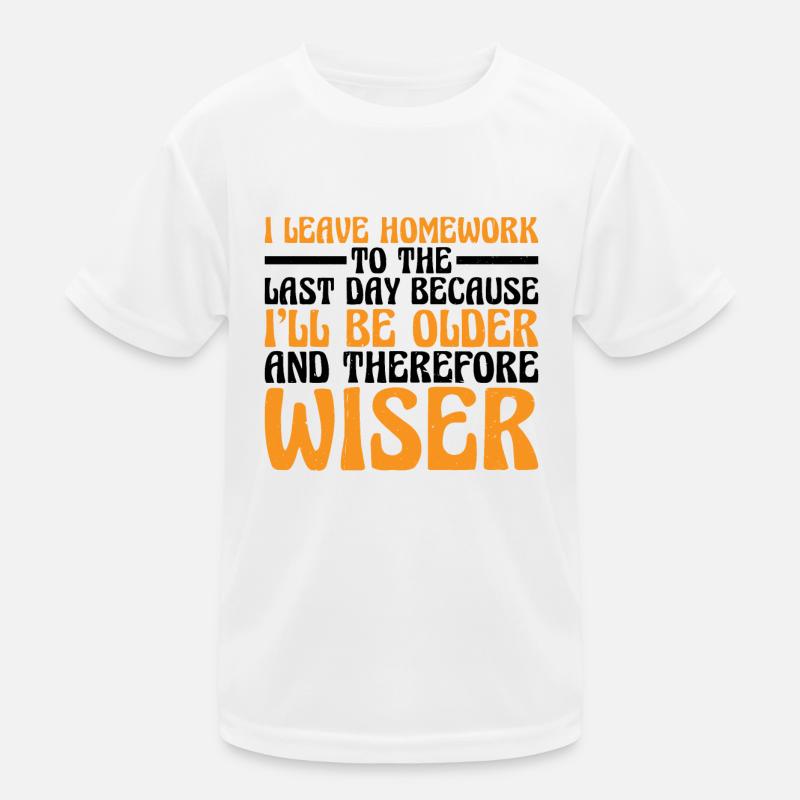 Je laisse les devoirs jusqu’au dernier jour 3 T-shirt sport Enfant