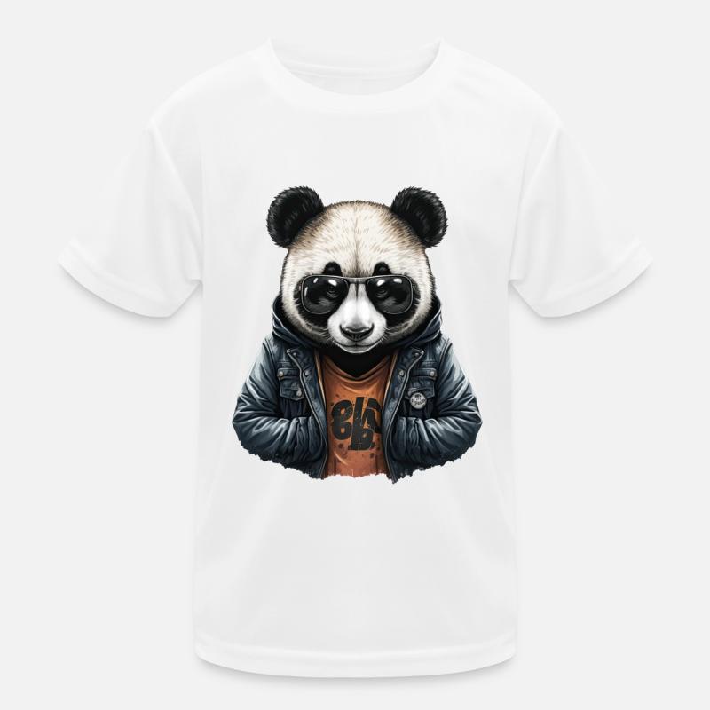 Panda Lederjacke - Style Panda Kinder Funktions-T-Shirt