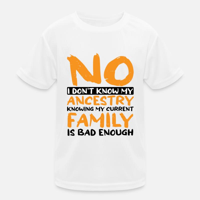 Non, je ne connais pas mon ascendance 2 T-shirt sport Enfant