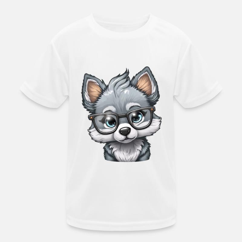 Kleiner niedlicher Wolf Kinder Funktions-T-Shirt