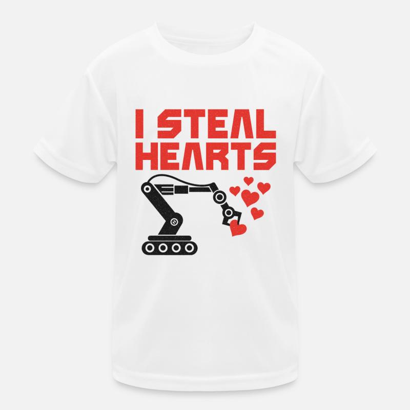 Robot Robotics Engineer Valentines Kinder Funktions-T-Shirt