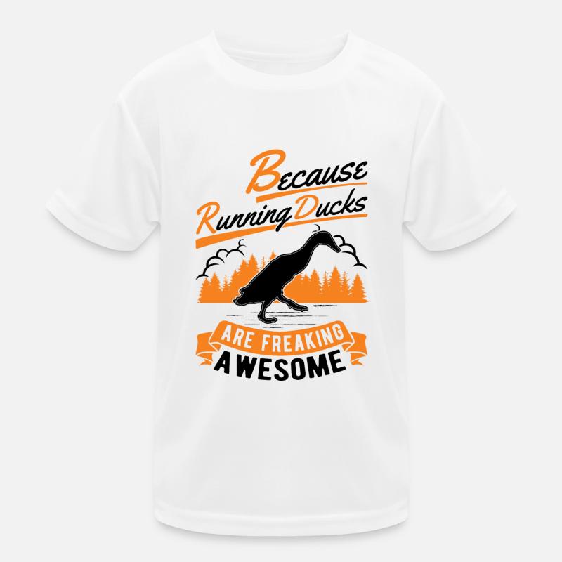 Indian Running Duck Gift Runner Duck Kids Functional T-Shirt