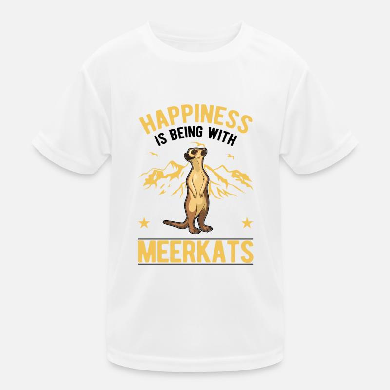 Erdmännchen Glück Kinder Funktions-T-Shirt