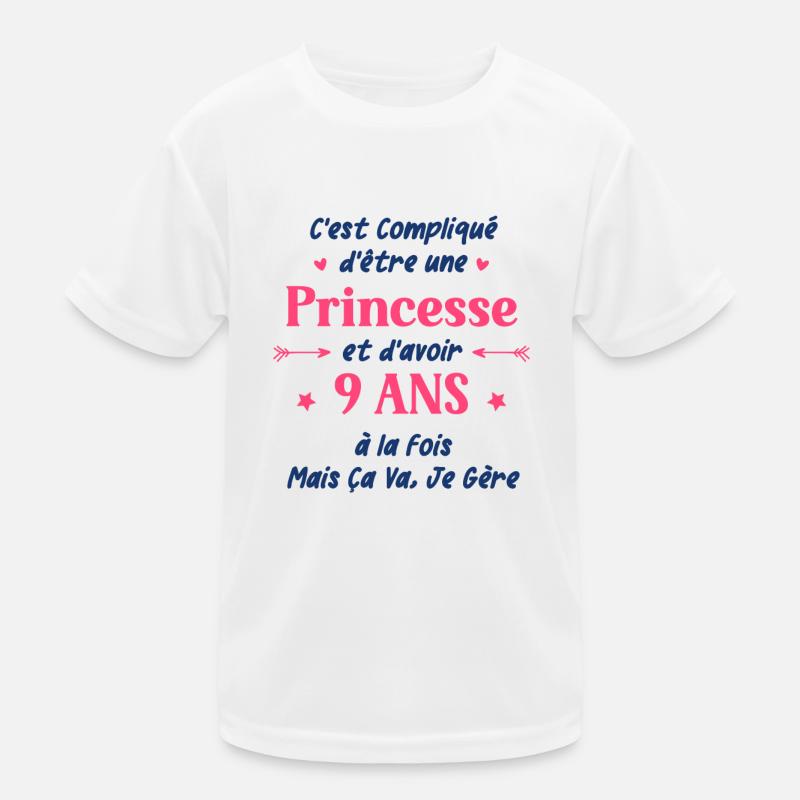 C'est compliqué d'être une princesse et 9 ans T-shirt sport Enfant