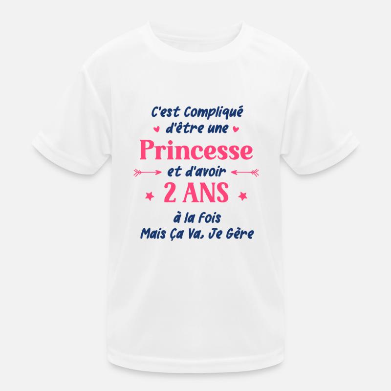 C'est compliqué d'être une princesse et 2 ans T-shirt sport Enfant