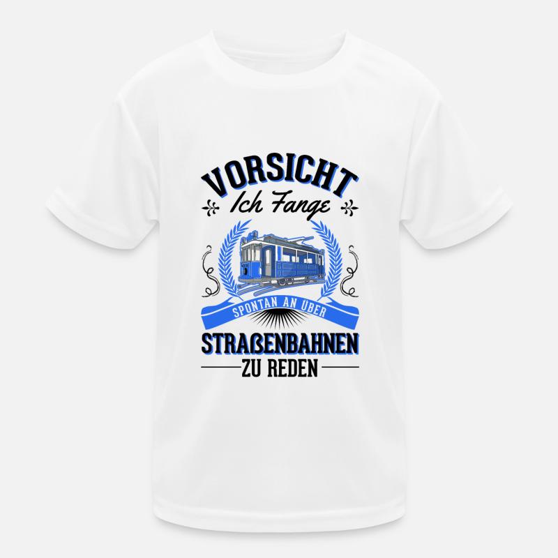 Straßenbahn Geschenk Straßenbahnfahrer Tram S-Bahn Kinder Funktions-T-Shirt
