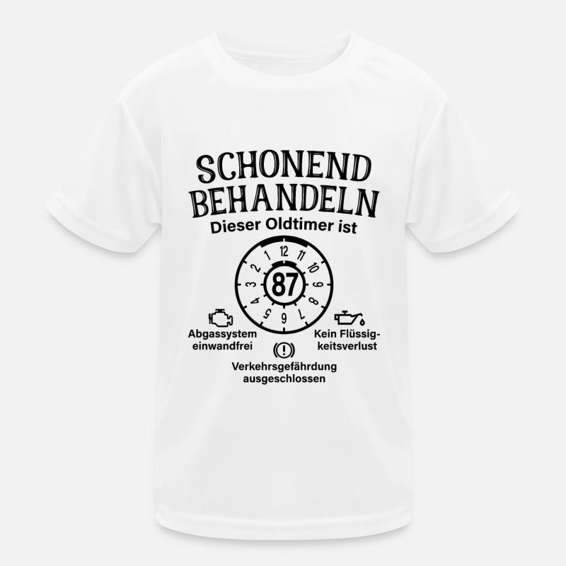 87. Geburtstag Schonend Behandeln Oldtimer Ist 87 Kinder Funktions-T-Shirt