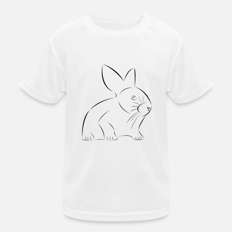 Hase gezeichnet Kinder Funktions-T-Shirt