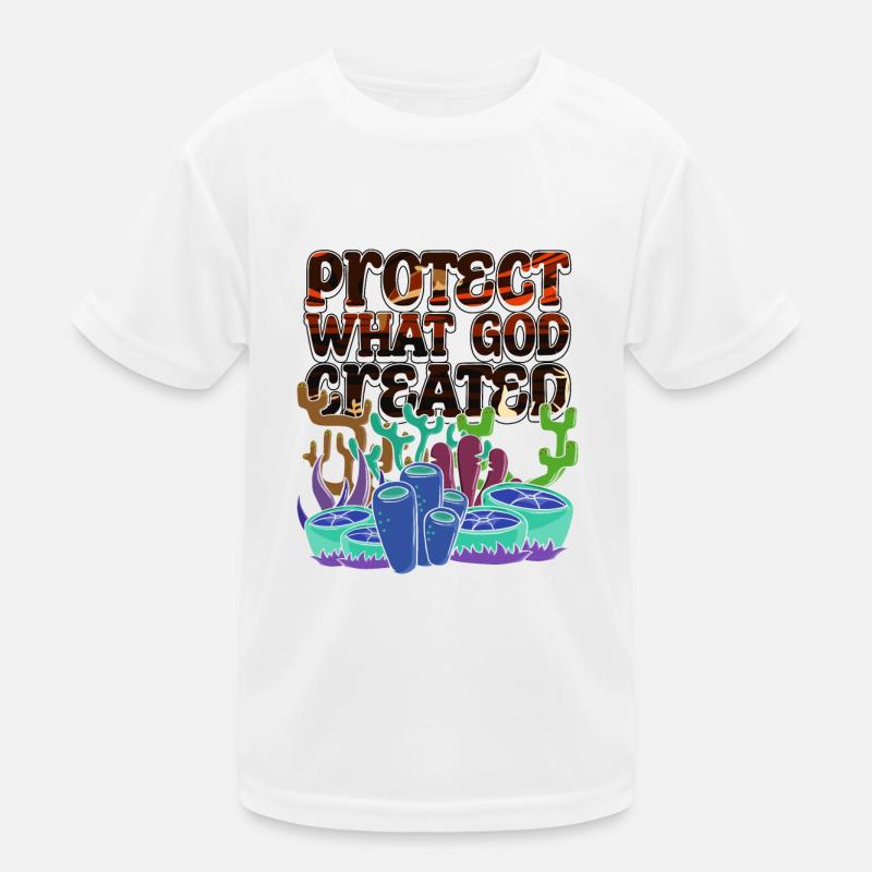 Protect Gods Creation Nature Environment Coral Kids Functional T-Shirt
