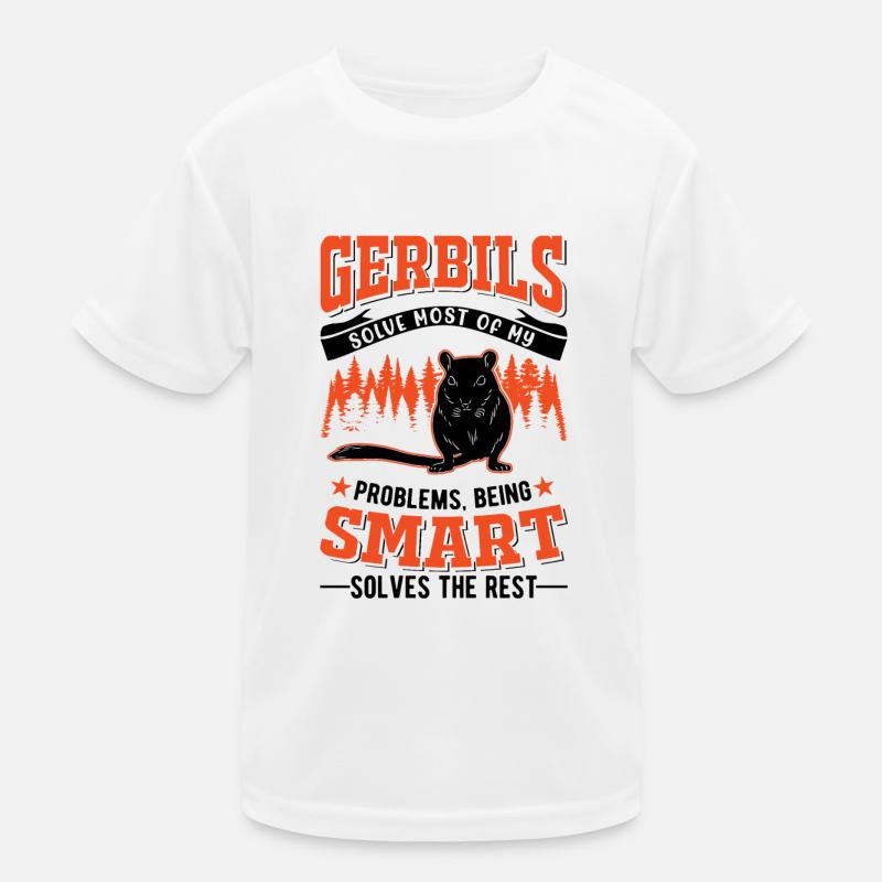 Gerbil Geschenk Mongolische Rennratte Rennmaus Kinder Funktions-T-Shirt