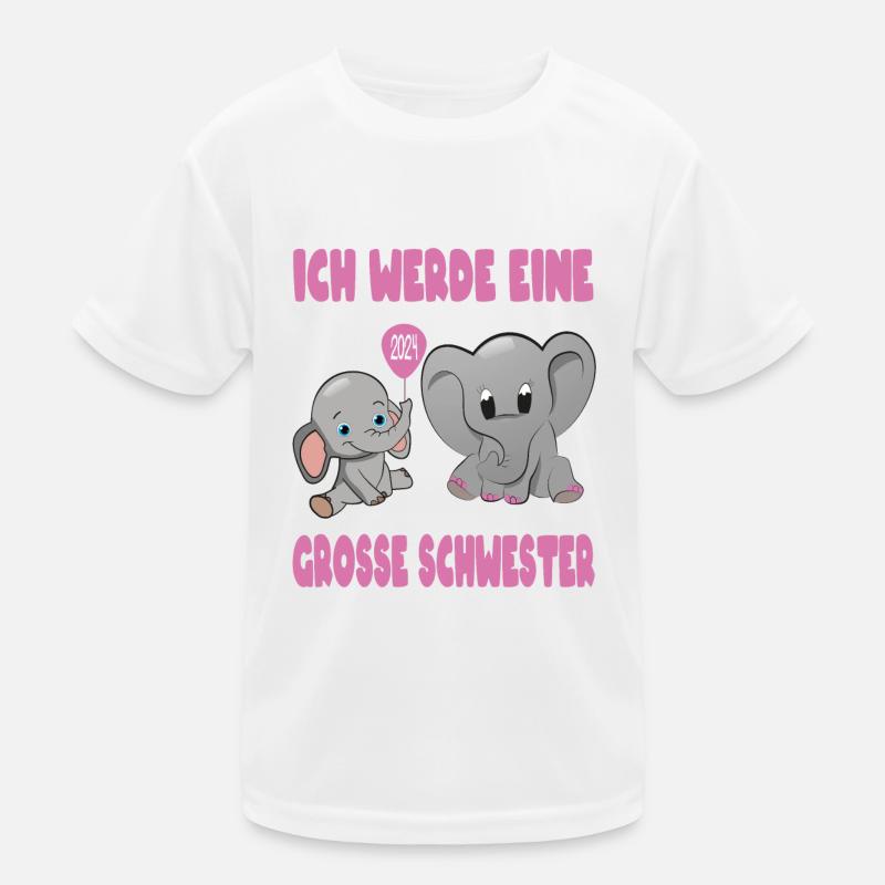 Ich werde eine große Schwester 2024 Kinder Funktions-T-Shirt