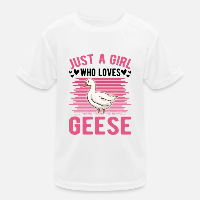 Gänse Mädchen Gänsezüchter Gans Kinder Funktions-T-Shirt