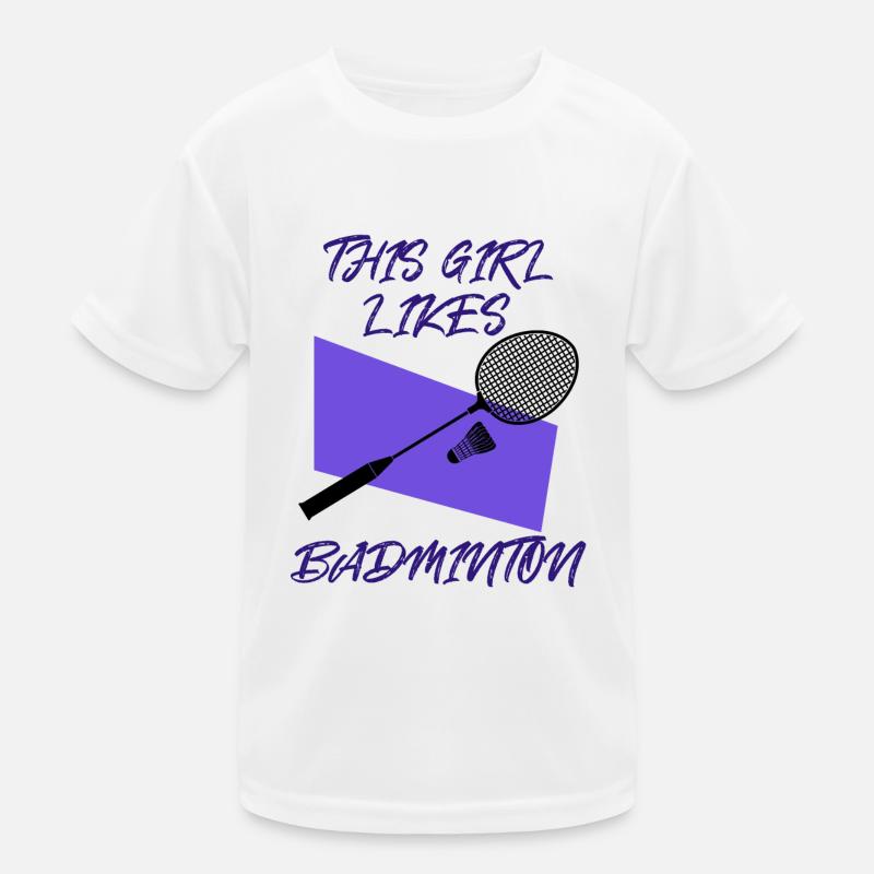 Badminton Player Shuttlecock Badminton Player Kids Functional T-Shirt