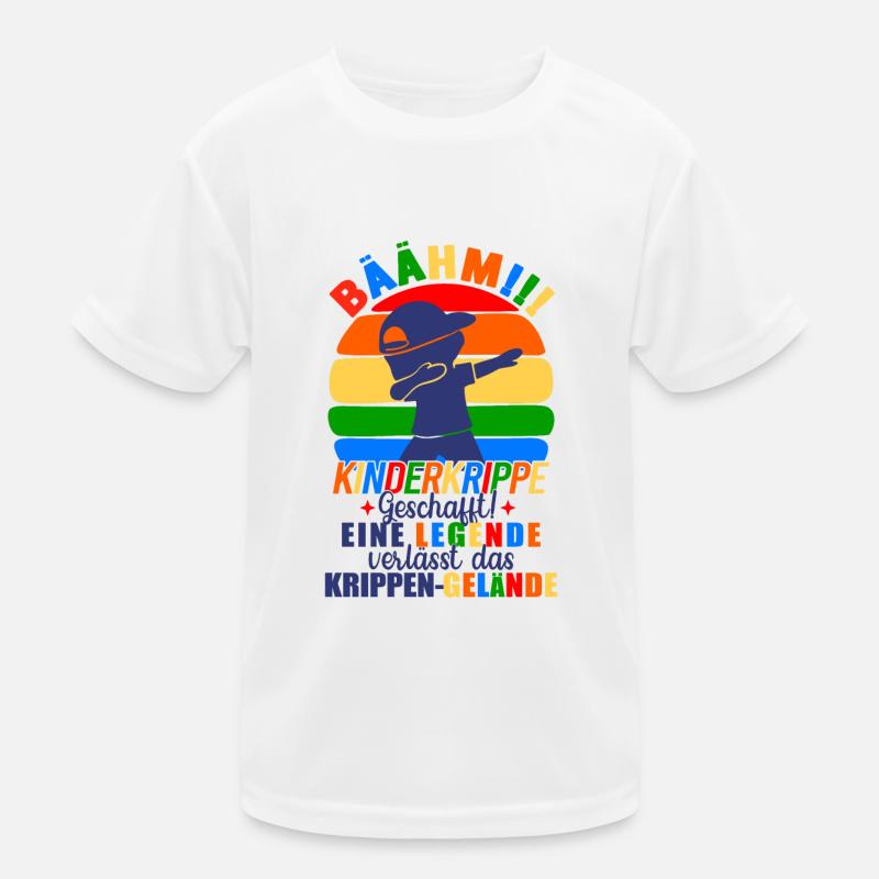 Kinderkrippe Geschafft Eine Legende Verlässt Kinder Funktions-T-Shirt