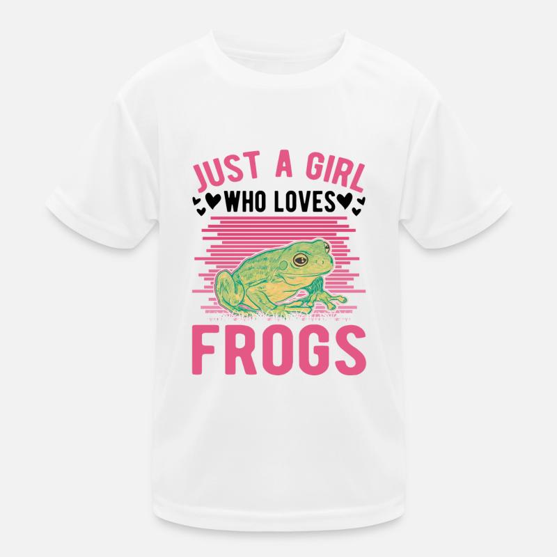 Frosch Mädchen Laubfrosch Kinder Funktions-T-Shirt