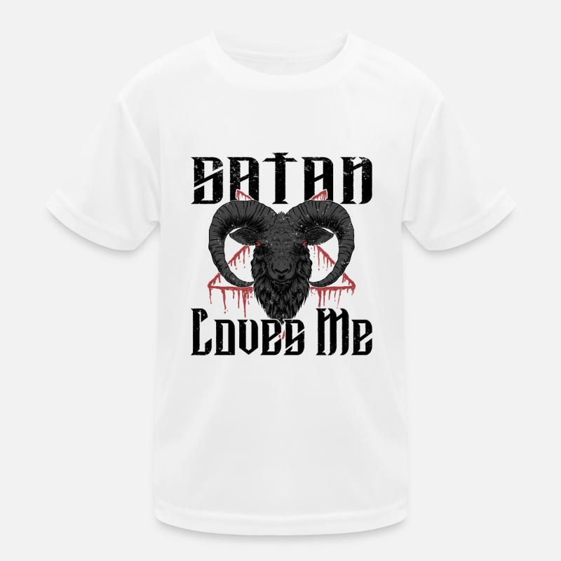 Satan Beelzebub Devil Gothic Pentagram Mystical Kids Functional T-Shirt
