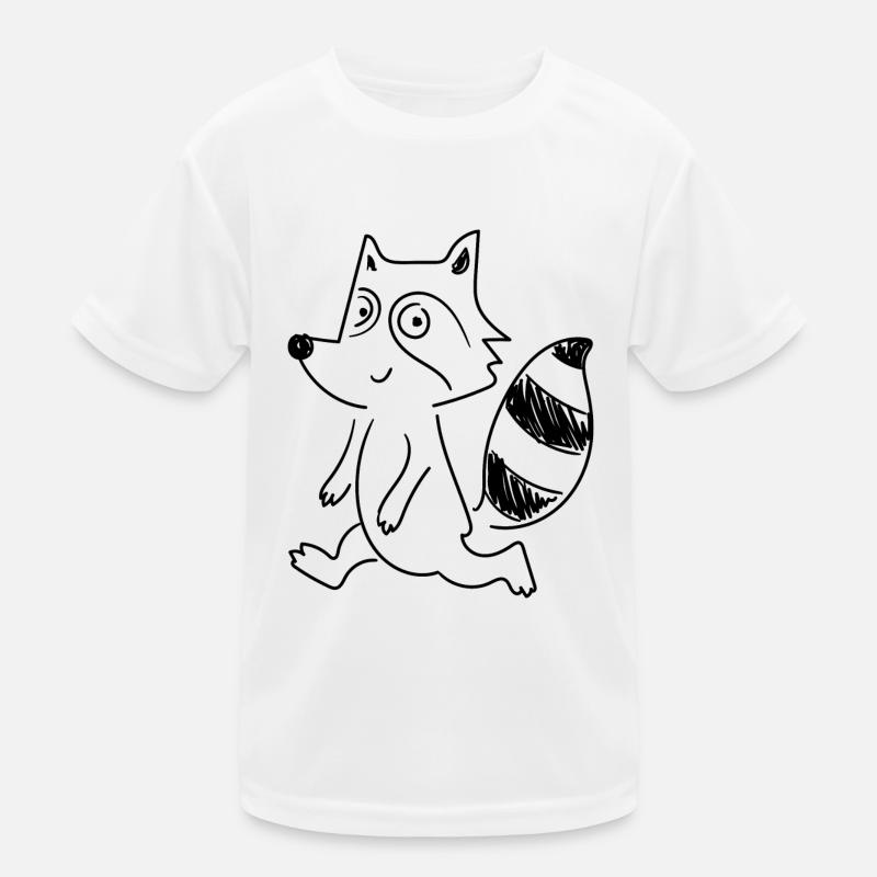 Waschbär, einfache Kunst-Silhouette, Waldtier, Kinder Funktions-T-Shirt