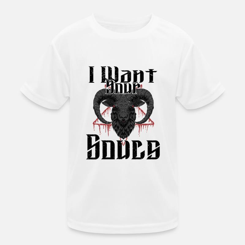 Satan Beelzebub Devil Gothic Pentagram Mystical Kids Functional T-Shirt