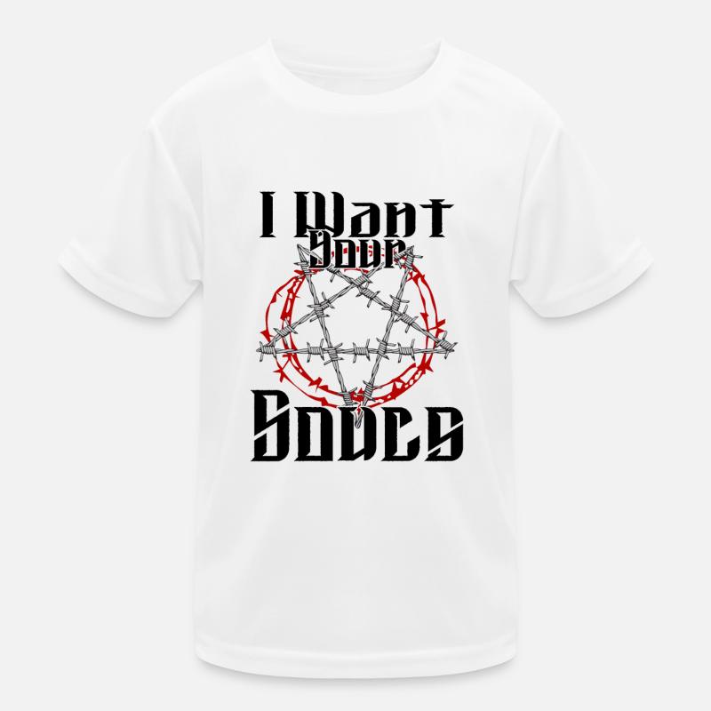 Satan Beelzebub Devil Gothic Pentagram Mystical Kids Functional T-Shirt