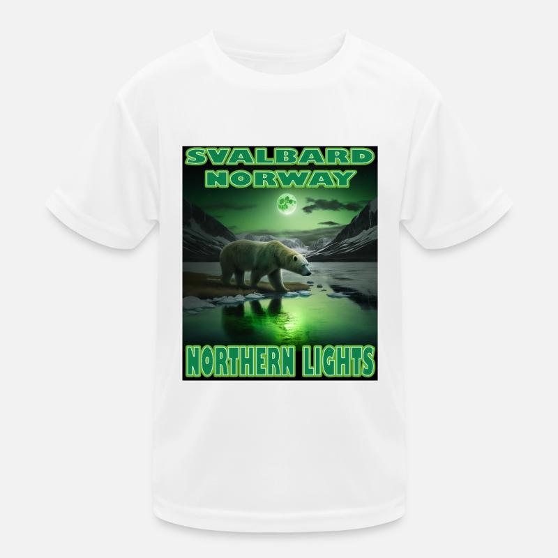 Svalbard Norway Spitsbergen Polar Polar Bear Kids Functional T-Shirt