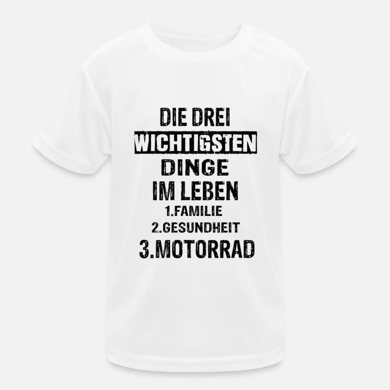 Motorrad Kinder Funktions-T-Shirt