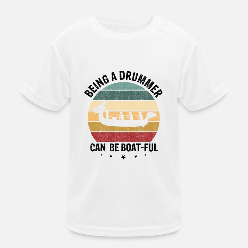 Drachenboot Trainer und Drachenboot - Kinder Funktions-T-Shirt - Weiß