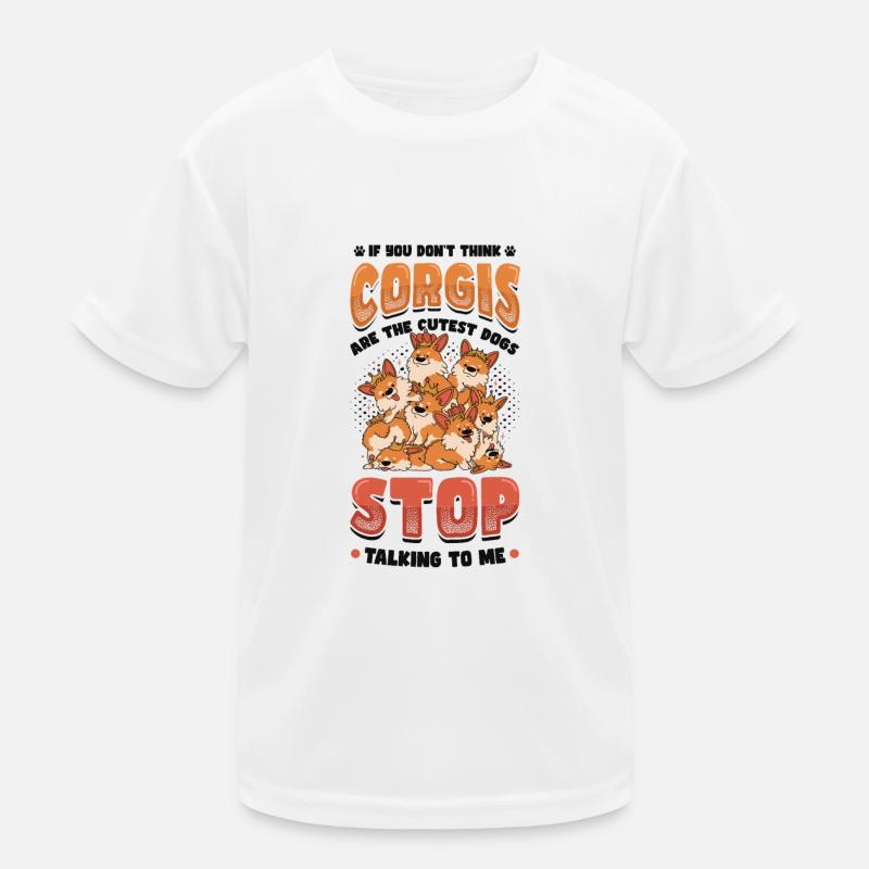Mignon Corgi T-shirt sport Enfant