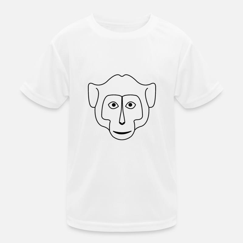 Dessin de visage de singe T-shirt sport Enfant