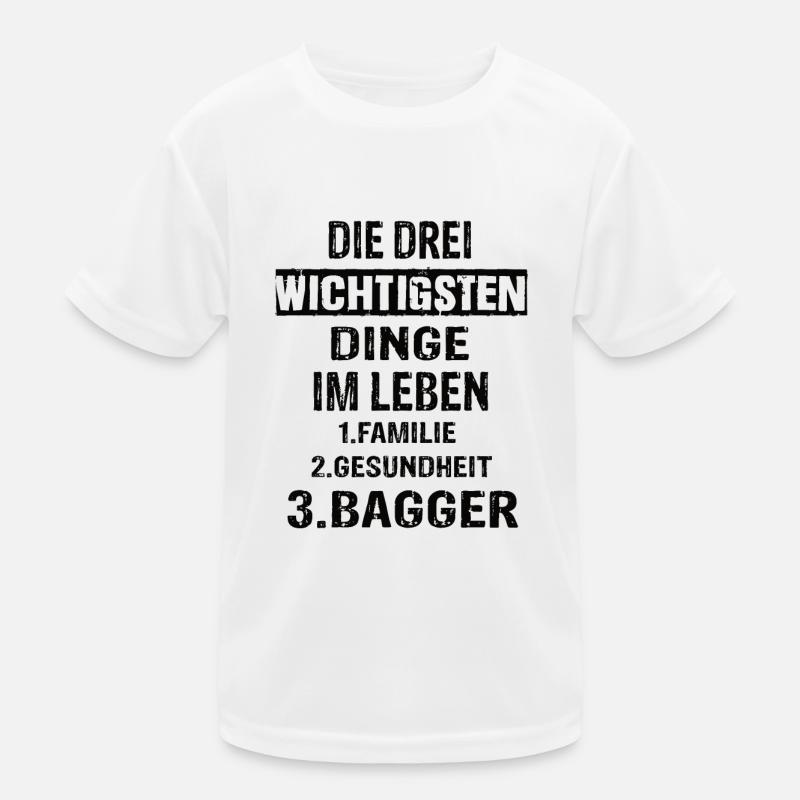 Bagger Kinder Funktions-T-Shirt
