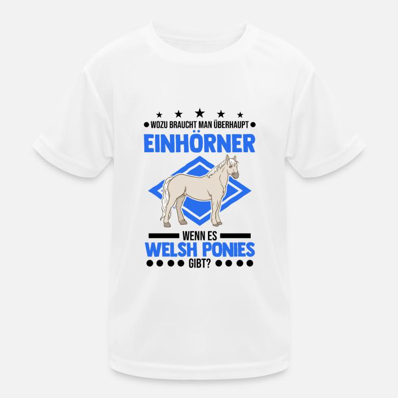 Welsh Pony Einhorn Welsh Pferd Kinder Funktions-T-Shirt
