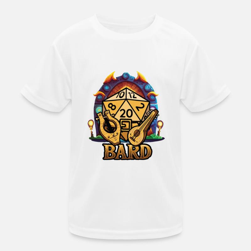 D20 Pen And Paper RPG Character Classes Kids Functional T-Shirt