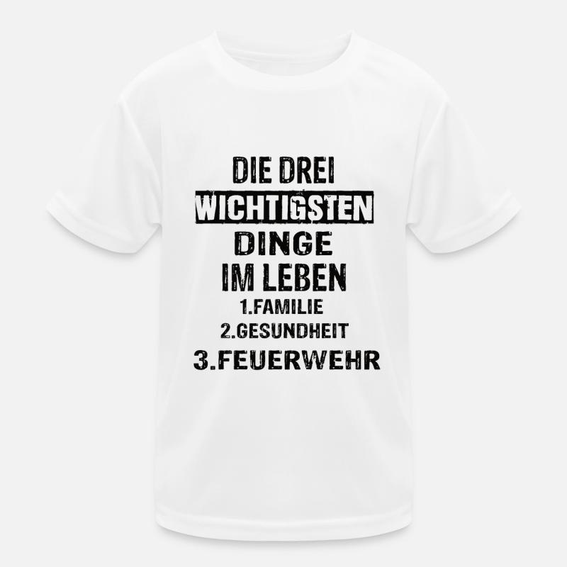 Feuerwehr Kinder Funktions-T-Shirt