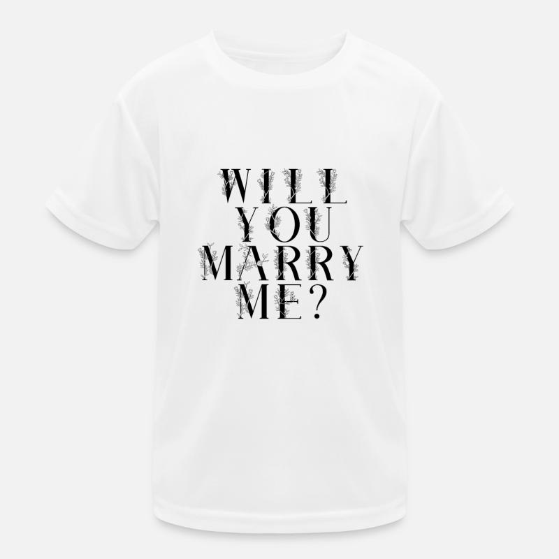 Marriage Wedding Saying Kids Functional T-Shirt