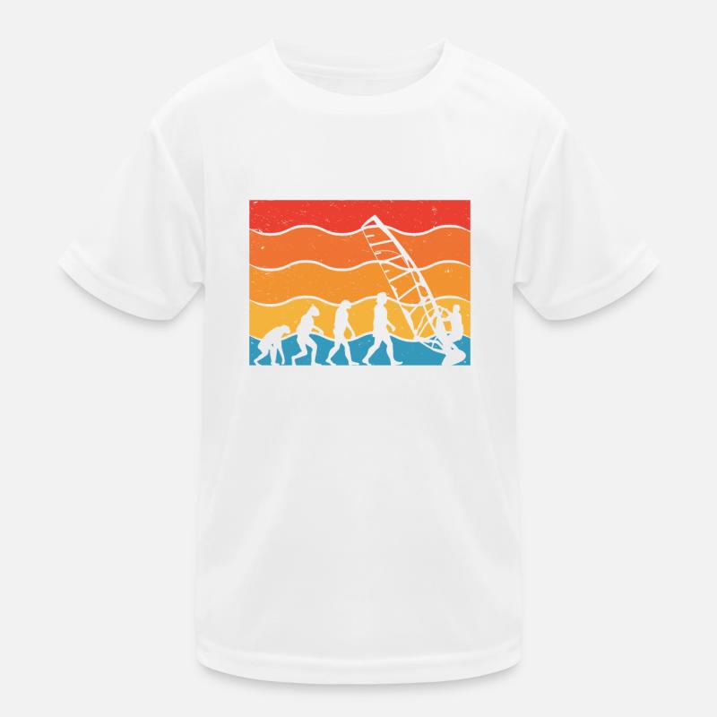Further development of the white windsurfer Kids Functional T-Shirt