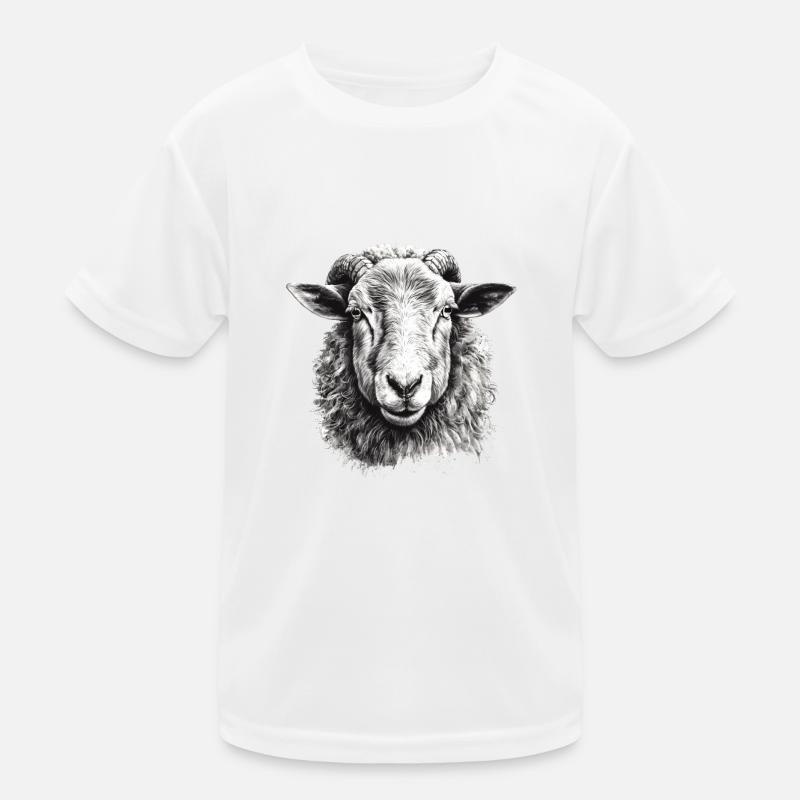 Portrait de mouton T-shirt sport Enfant