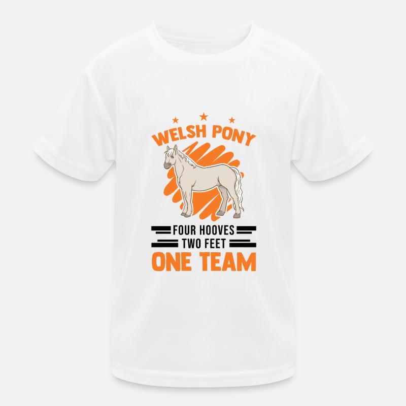 Welsh Pony 4 sabots 2 pattes Une équipe T-shirt sport Enfant