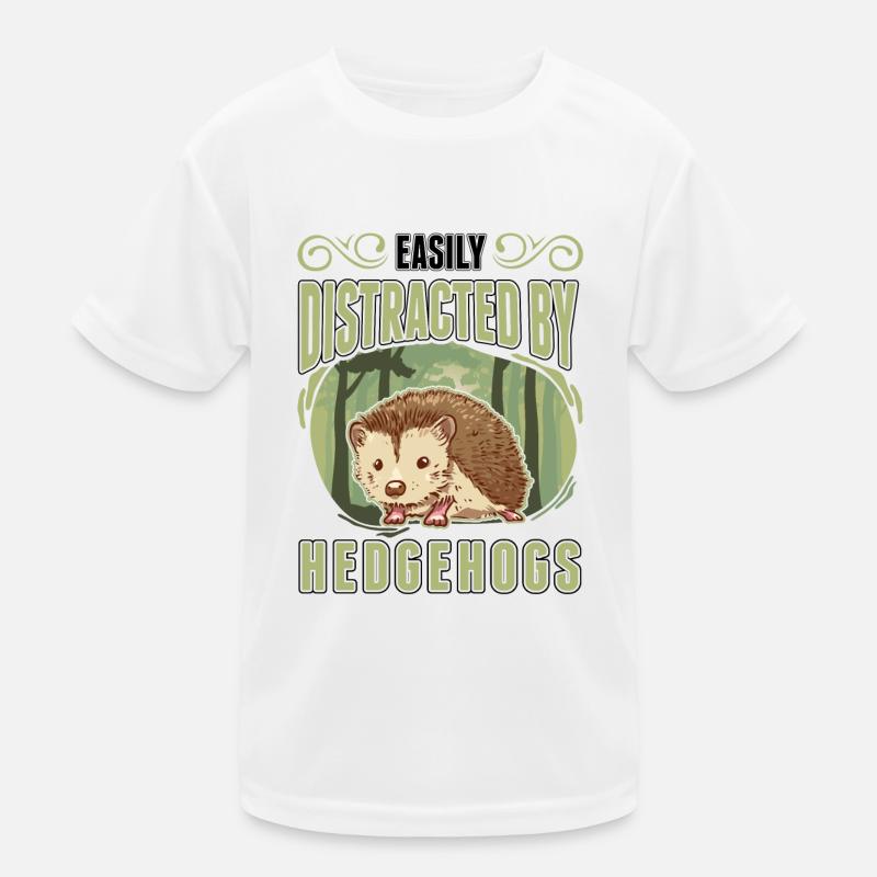 Easily distracted by Hedgehogs Igel Kids Functional T-Shirt