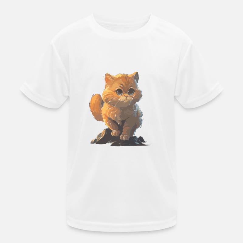 Dessin de chat mignon T-shirt sport Enfant
