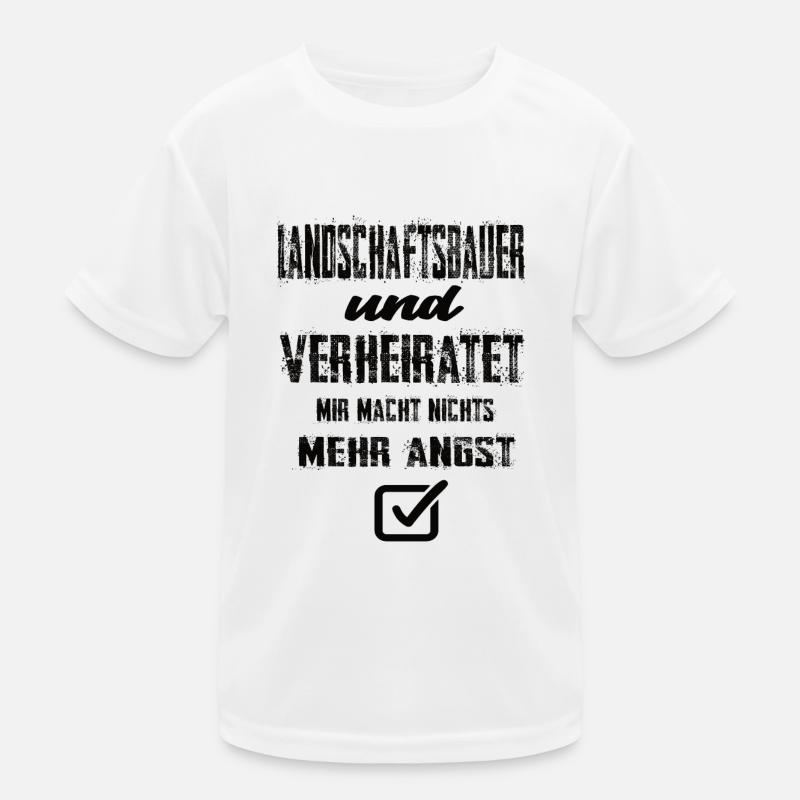 Landschaftsbauer und Verheiratet Kinder Funktions-T-Shirt