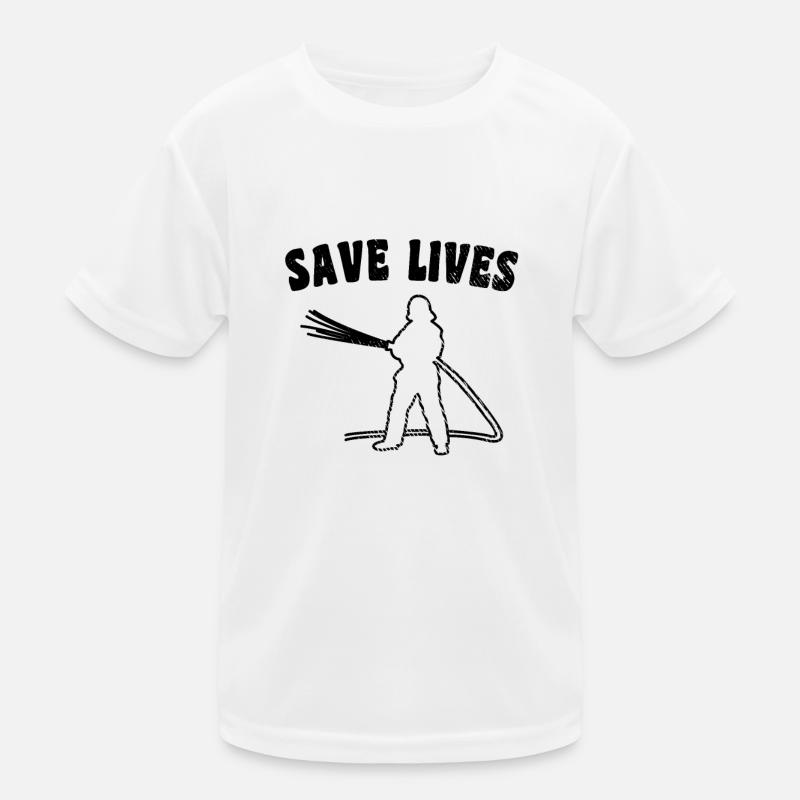 Slogan des pompiers T-shirt sport Enfant