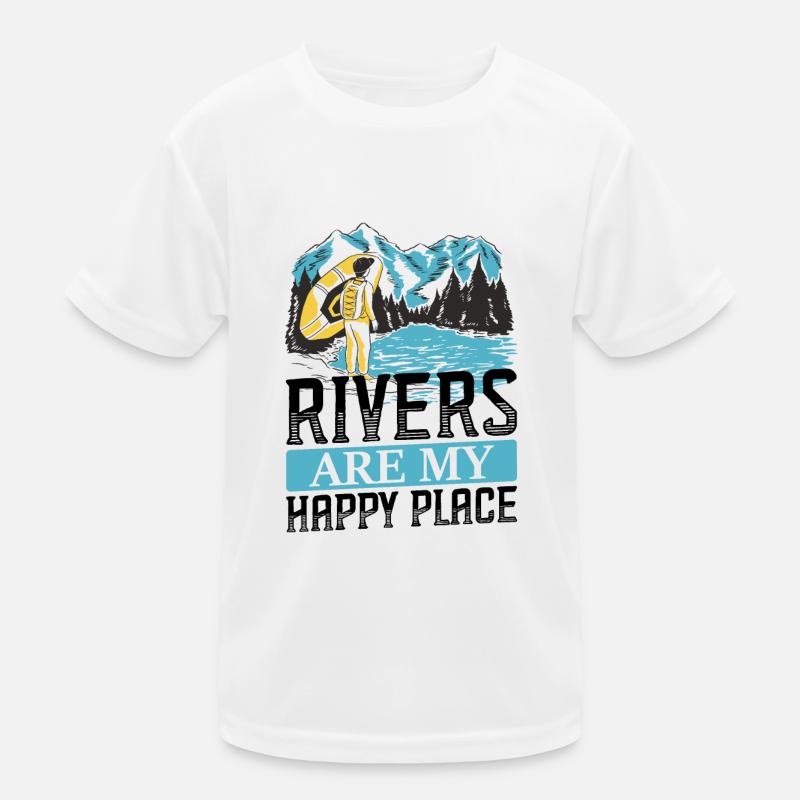 Fluss Rafting Kinder Funktions-T-Shirt