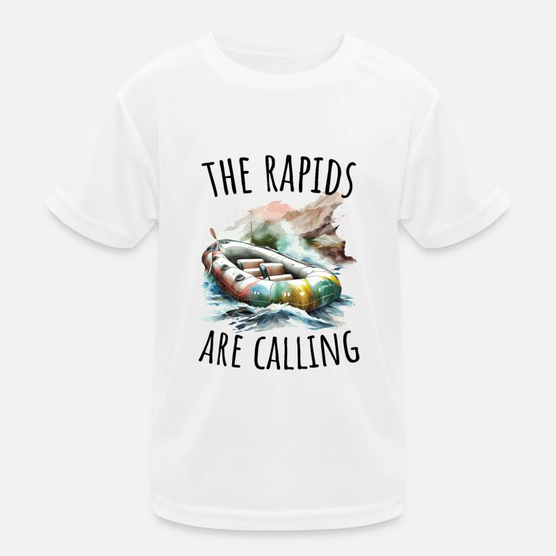 Fluss Rafting Kinder Funktions-T-Shirt