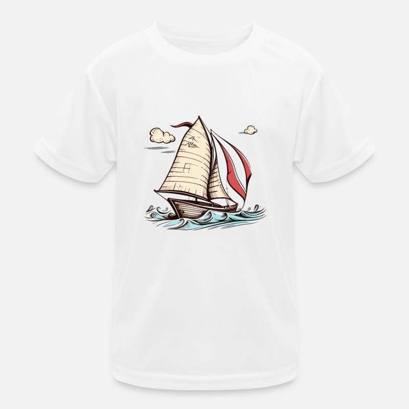 Boot Segelboot Segeln Kinder Funktions-T-Shirt