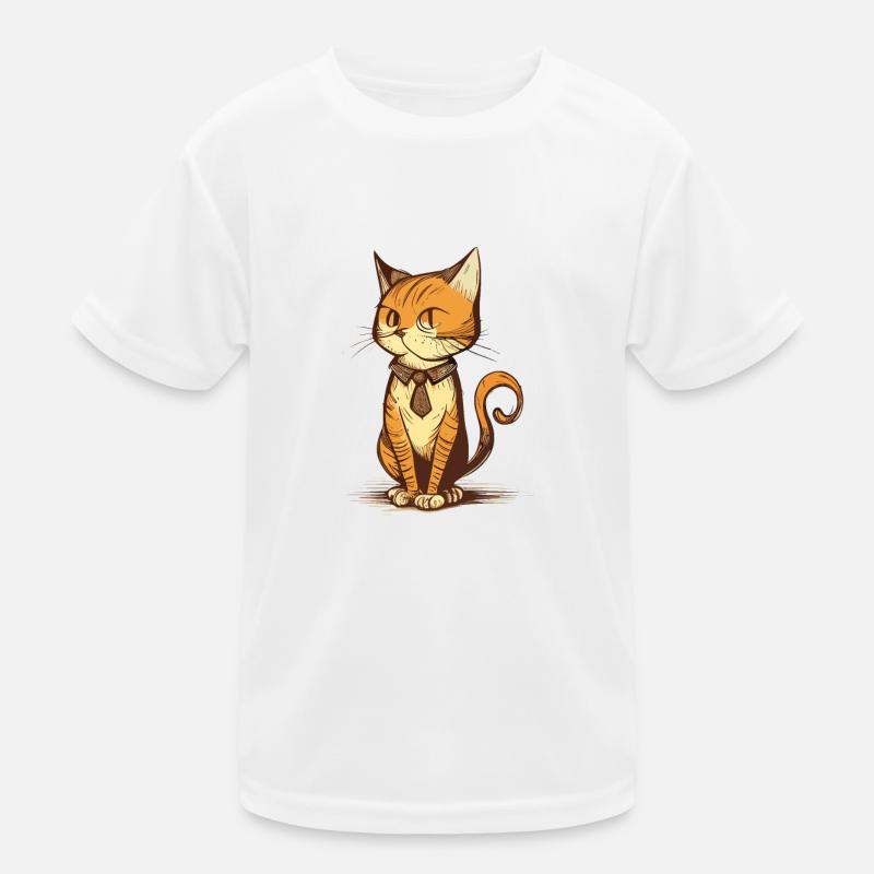 Dessin animé de chat mignon T-shirt sport Enfant