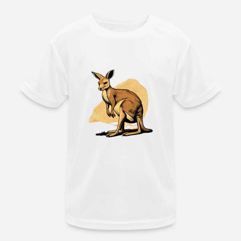 Kangaroo comic cartoon style Kids Functional T-Shirt
