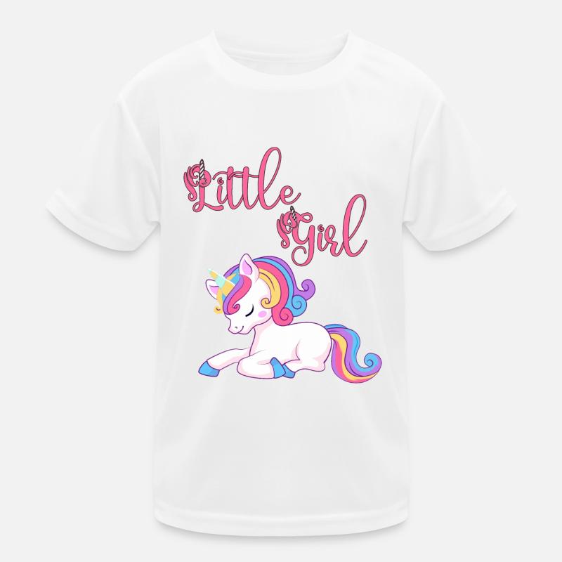 Kleines Mädchen liebt Einhörner Kinder Funktions-T-Shirt