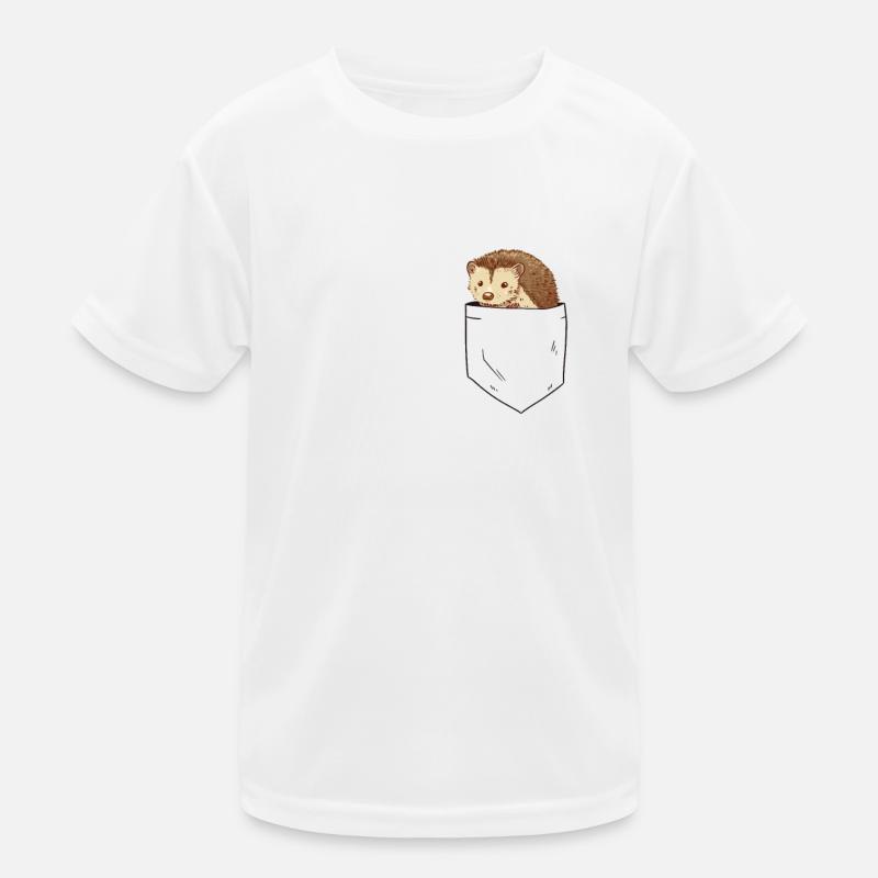 Igel in Brusttasche Kinder Funktions-T-Shirt