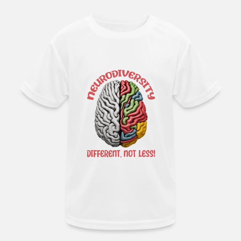 "Different, Not Less" Neurodiversity Kids Functional T-Shirt
