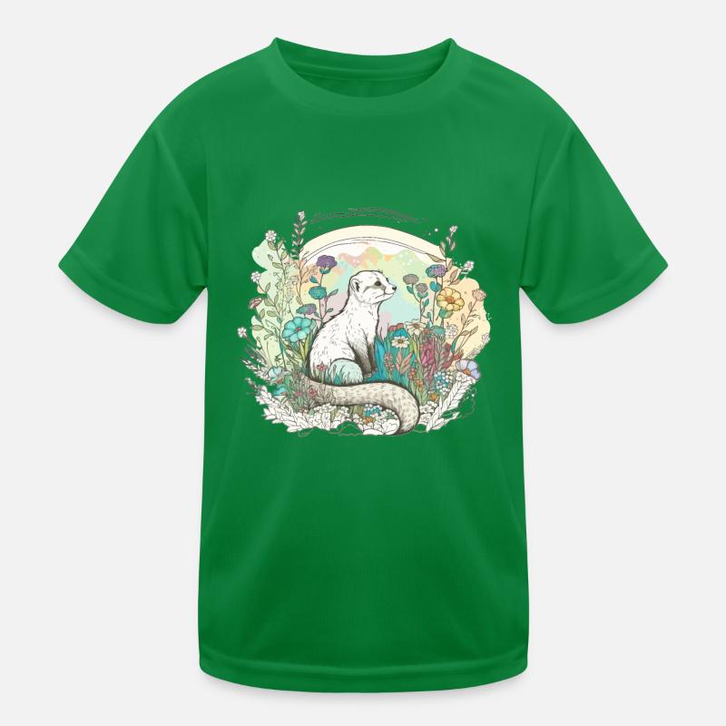 Frettchen Geschenk Süße Wiesel Geburtstag Kinder Funktions-T-Shirt